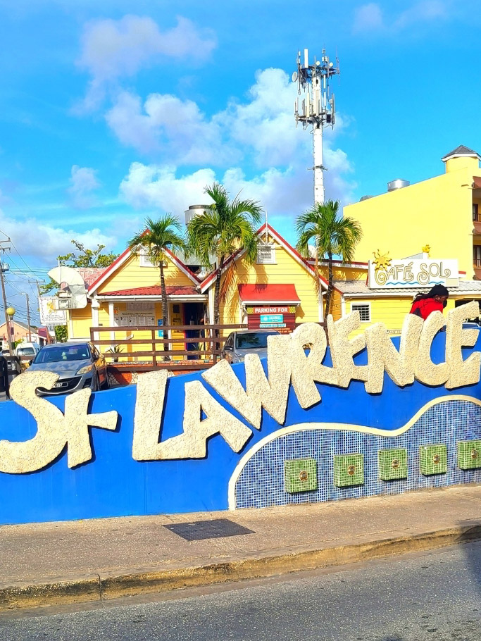 St Lawrence Gap sign in Barbados